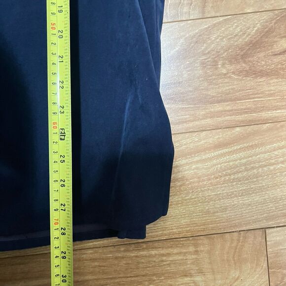 Talbots Shirt Jacket Size L Navy Blue Shacket Thick Minimalist Grunge Cabin Top - Picture 6 of 6